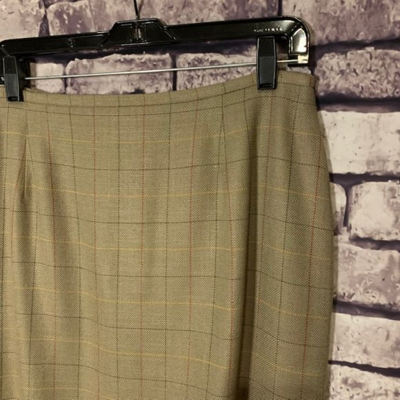 Evan Picone Window Pane Pattern Skirt Size 12 - Picture 2 of 8